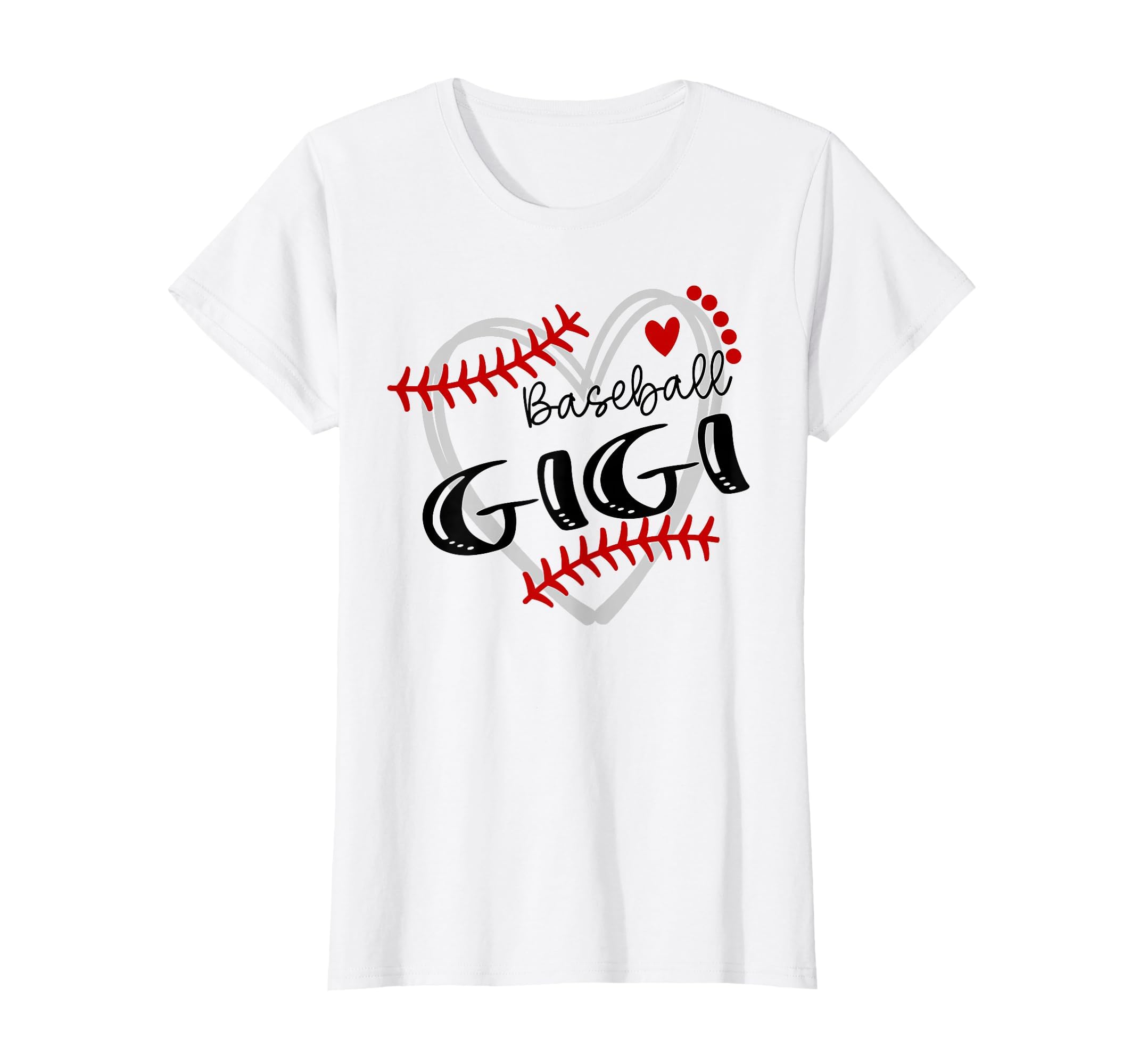 Personalized Baseball Heart Gigi T-Shirt - Casual Everyday Wear for Adults - T-Shirt, Sweatshirt, Hoodie