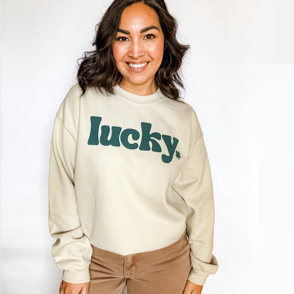 Lucky Crewneck St Patrick's Day, Sweat - Adult & Kids T-Shirts, Sweatshirts & Hoodies apparel design preview 1