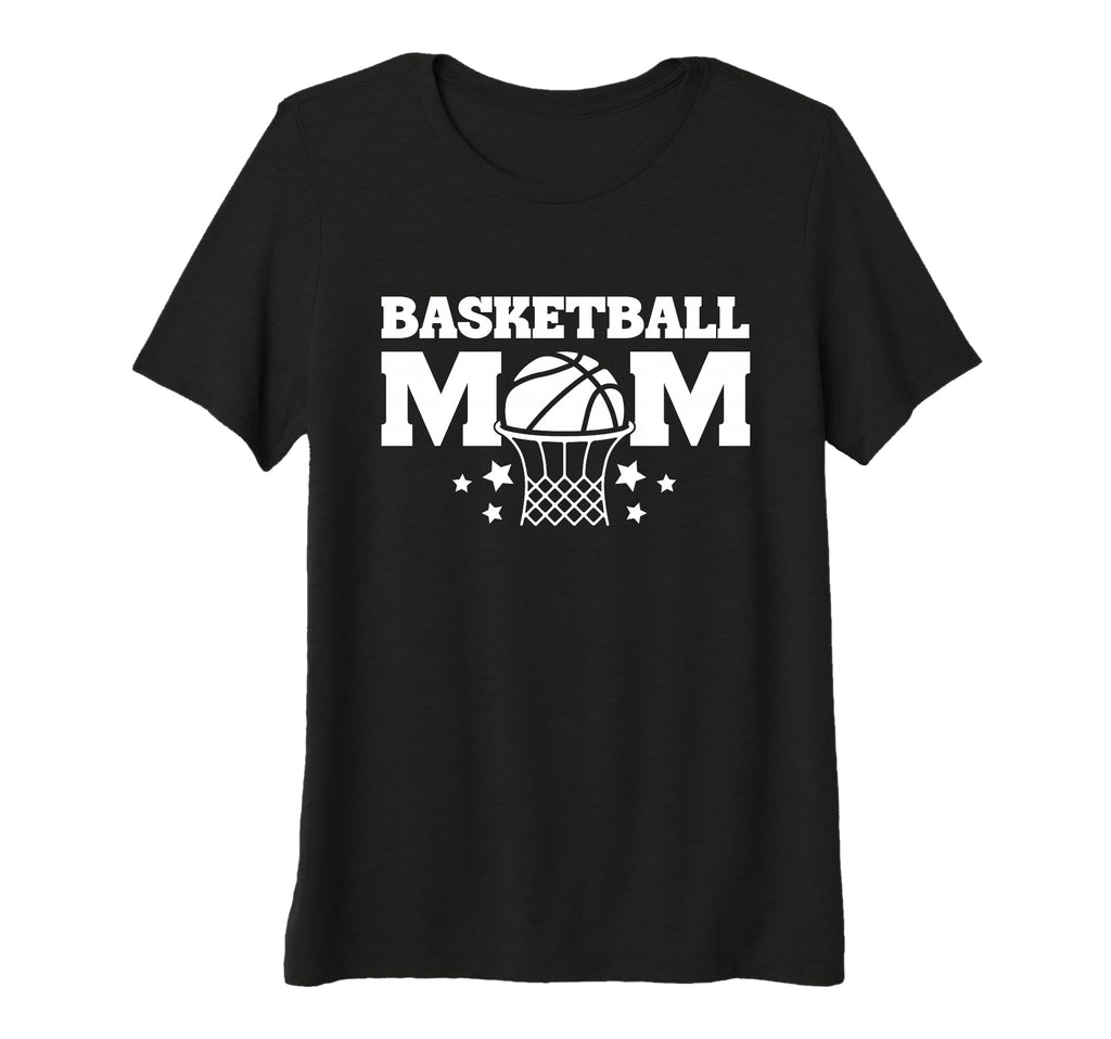 Womens Basketball Mom Game Day Tri Blend T-Shirt - Graphic Print Unisex - T-Shirt, Sweatshirt, Hoodie