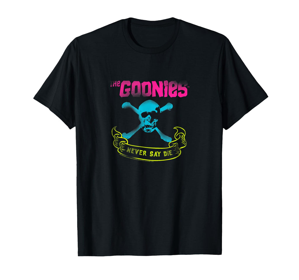 Goonies Neon Never Say Die Spray T-Shirt - Casual Everyday Wear Unisex - T-Shirt, Sweatshirt, Hoodie