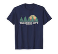 Traverse City Mi Throwback 70S T-Shirt - Unique Graphic for Adults - T-Shirt, Sweatshirt, Hoodie