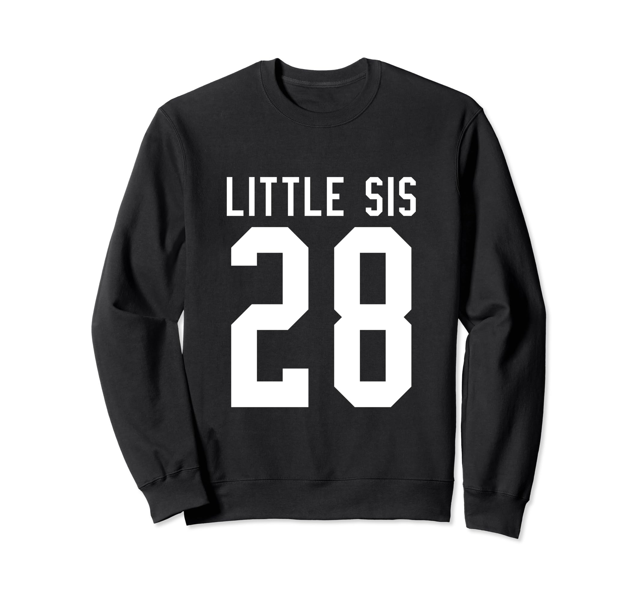 Number 28 Little Sis Biggest Fan Sweatshirt - Custom Art Print Unisex - T-Shirt, Sweatshirt, Hoodie