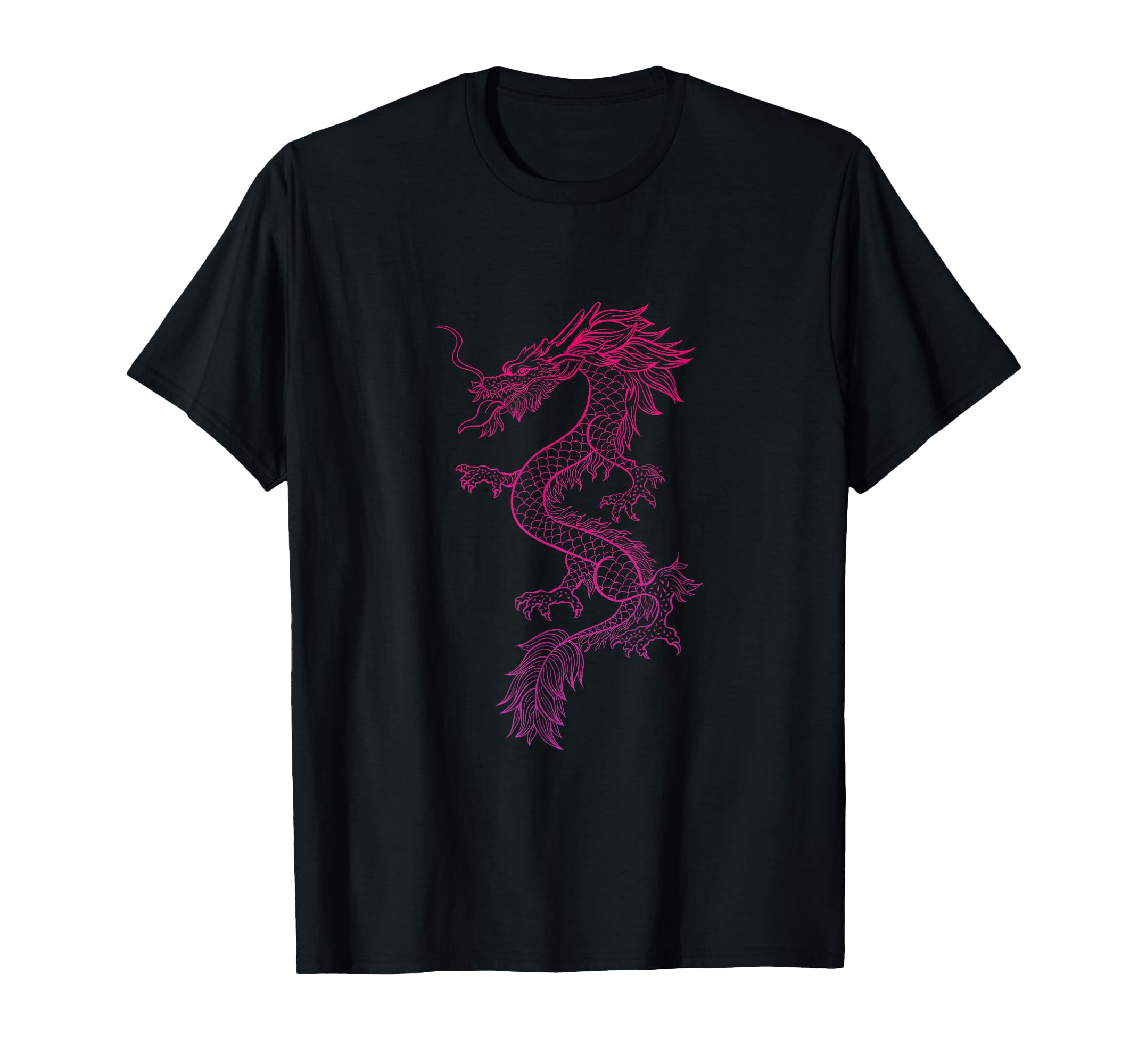 Red Japanese Dragon Y2K Aesthetic T-Shirt - Trendy Graphic for Adults - T-Shirt, Sweatshirt, Hoodie