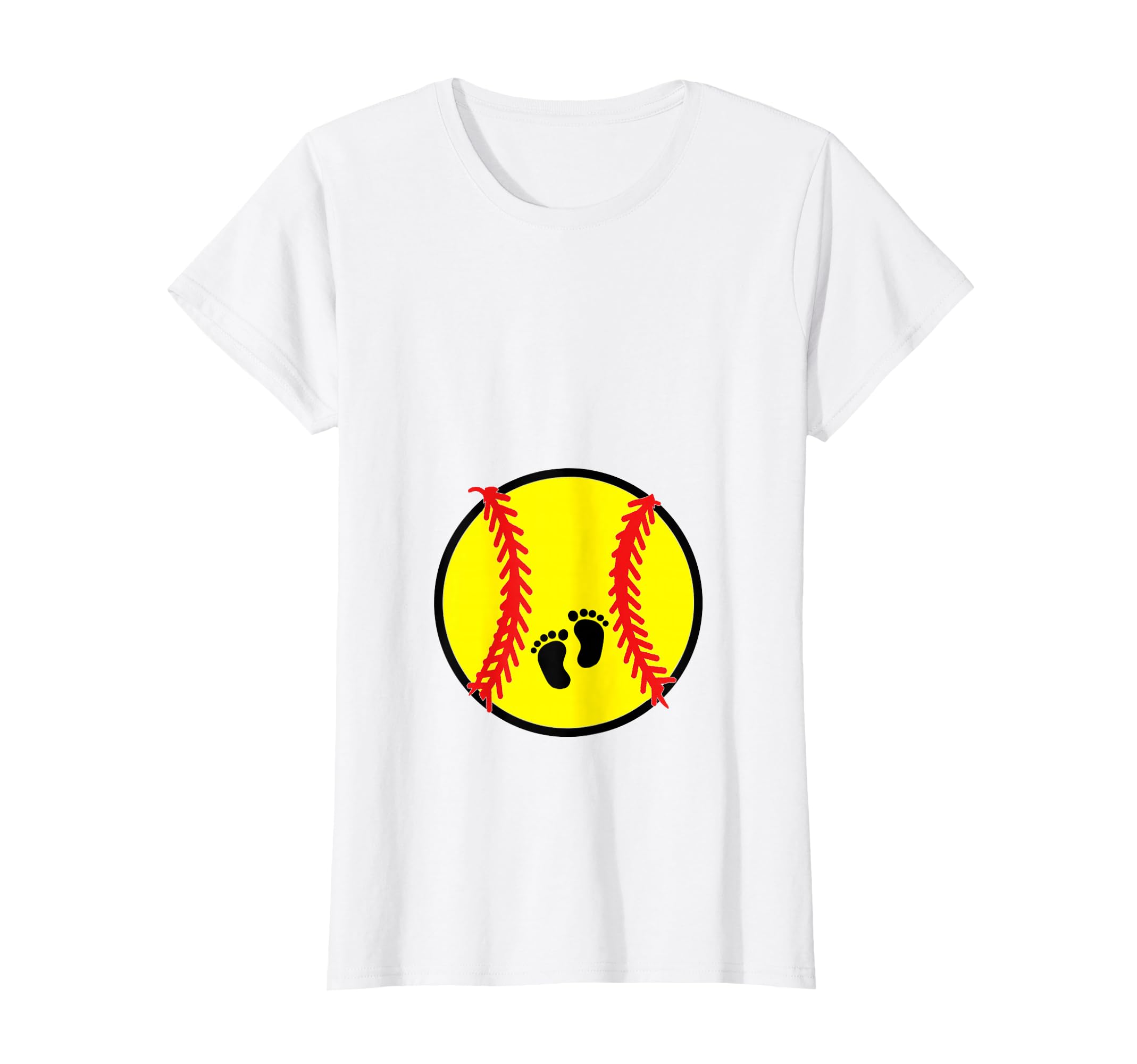 Pregnant Softball Mom Pregnancy T-Shirt - Fun Novelty Design Unisex - T-Shirt, Sweatshirt, Hoodie
