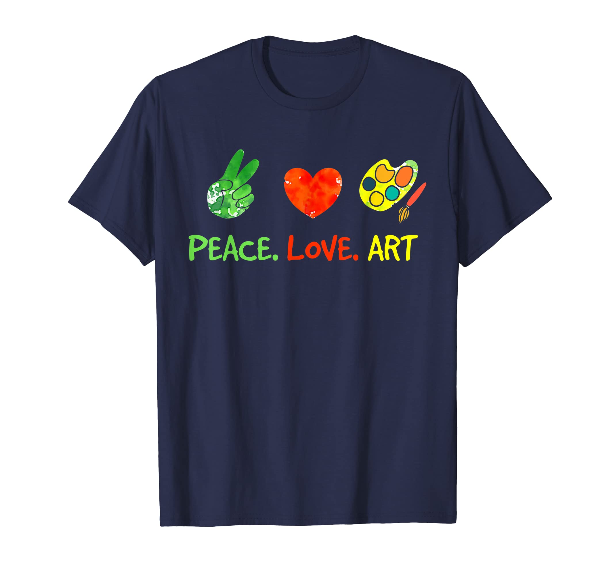 Painting Peace Love Art T-Shirt - Graphic Print Unisex - T-Shirt, Sweatshirt, Hoodie