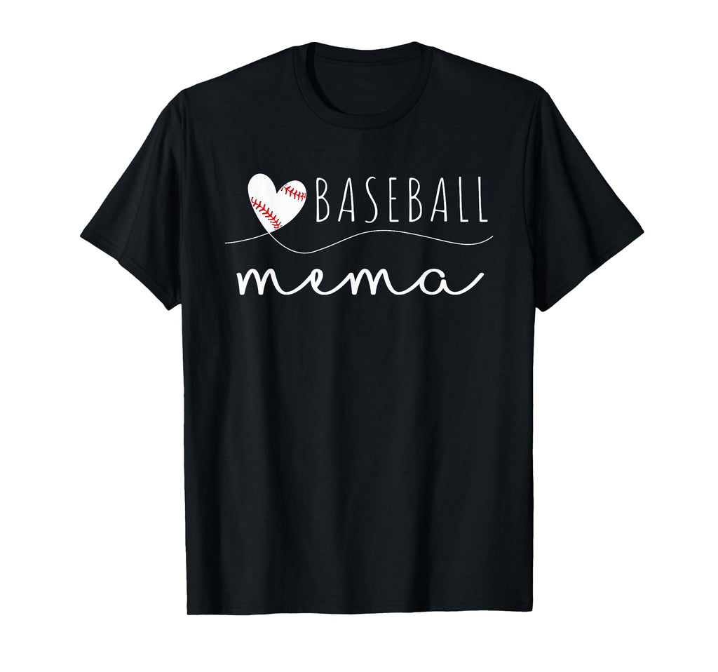 Baseball Mema Baseball Heart Family T-Shirt - Unique Graphic Unisex - T-Shirt, Sweatshirt, Hoodie