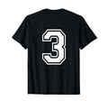 Number 3 Player Number Back T-Shirt - Custom Art Print Unisex - T-Shirt, Sweatshirt, Hoodie