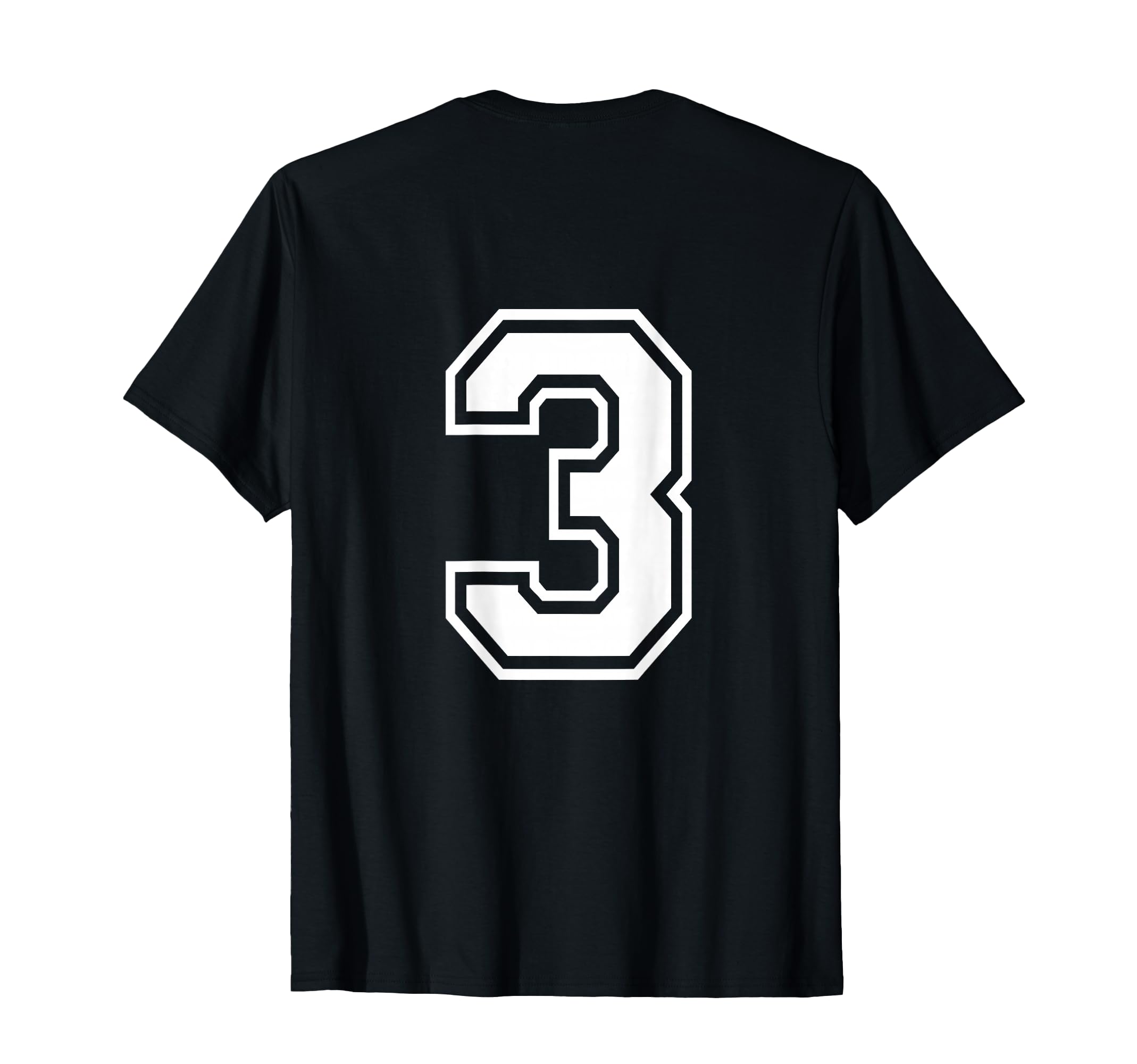 Number 3 Player Number Back T-Shirt - Custom Art Print Unisex - T-Shirt, Sweatshirt, Hoodie