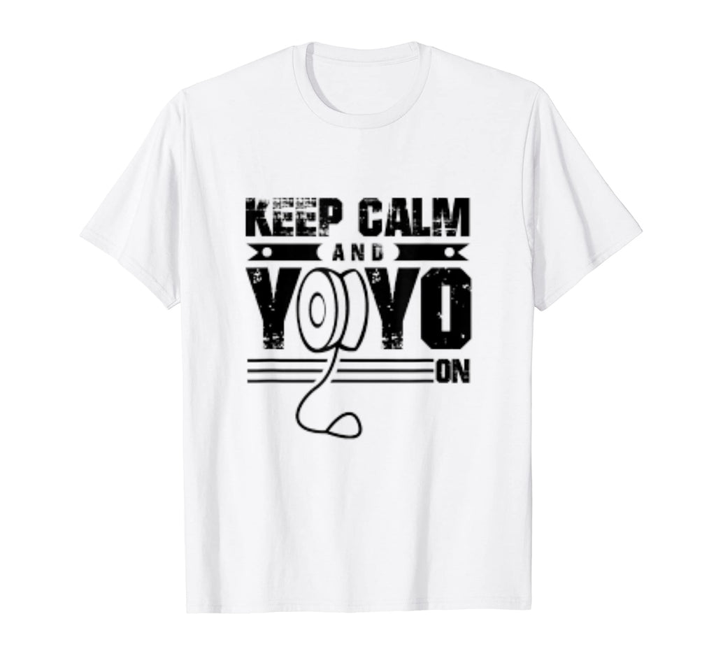 Keep Calm And Yoyo Distressed T-Shirt - Graphic Print Unisex - T-Shirt, Sweatshirt, Hoodie