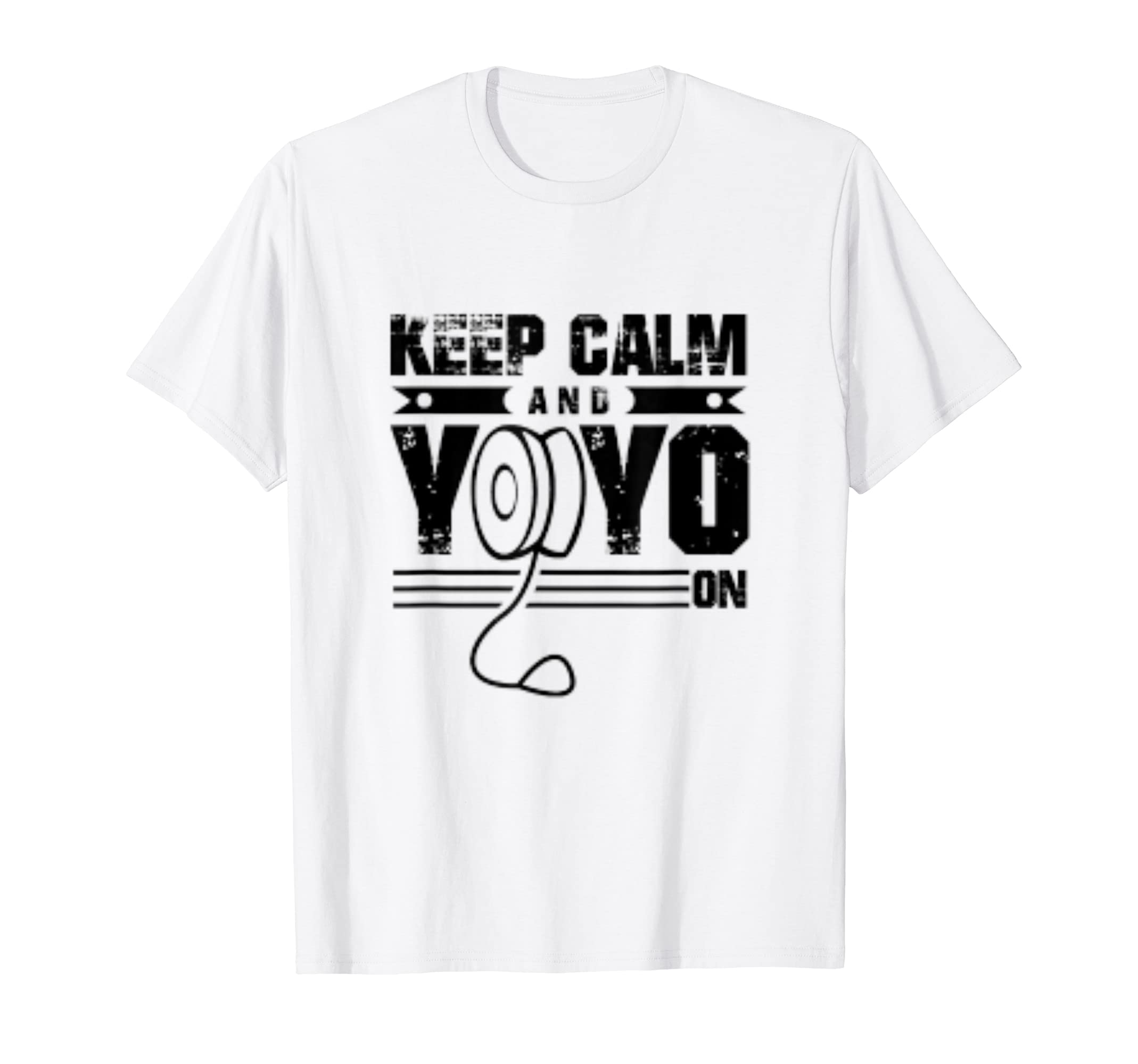 Keep Calm And Yoyo Distressed T-Shirt - Graphic Print Unisex - T-Shirt, Sweatshirt, Hoodie
