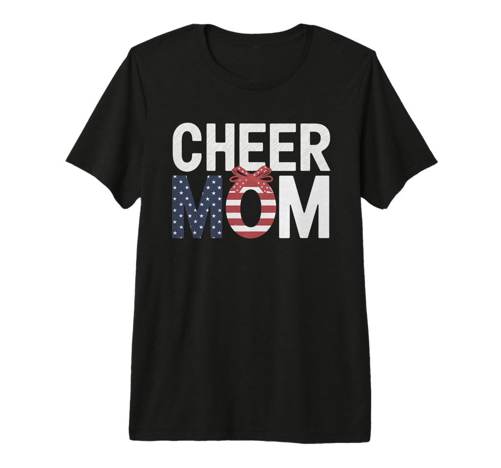 Cheer Mom Mother Bow Cheerleader Game Day T-Shirt - Unique Graphic Unisex - T-Shirt, Sweatshirt, Hoodie
