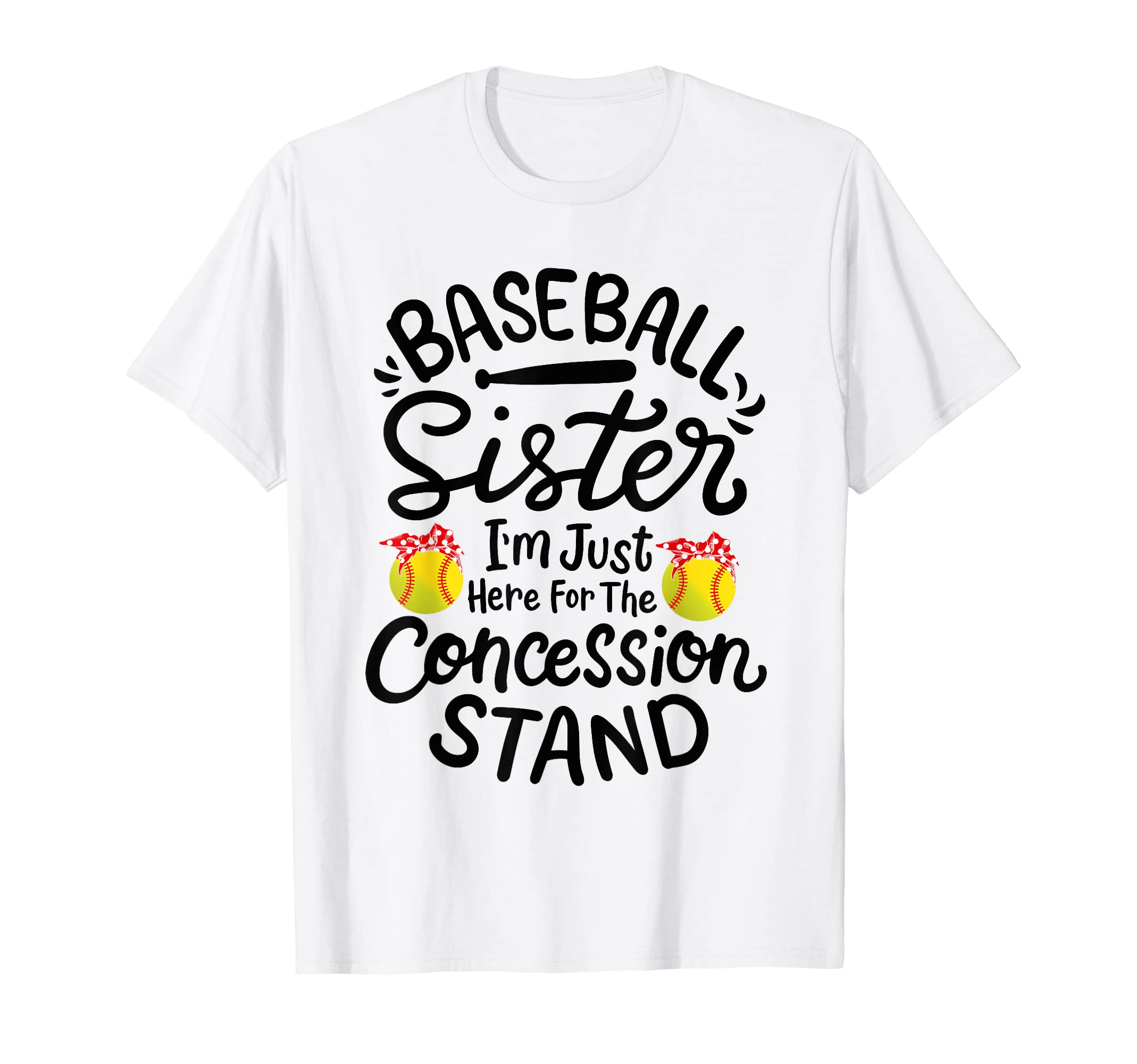Baseball Sister Softball Heart Sport T-Shirt - Unique Graphic for Adults - T-Shirt, Sweatshirt, Hoodie