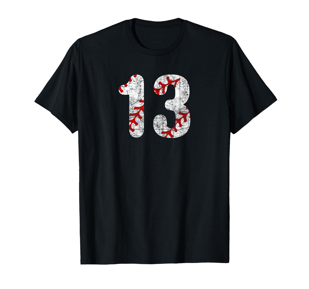 Baseball Laces Mom 13 Fan Jersey T-Shirt - Fun Novelty Design for Adults - T-Shirt, Sweatshirt, Hoodie
