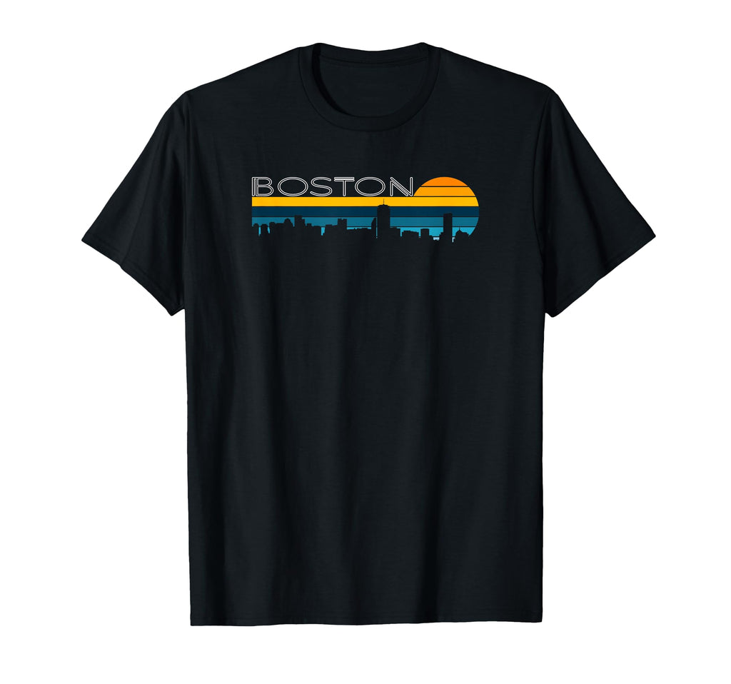 Boston Skyline Sunset Boston Cityscape T-Shirt - Trendy Graphic Men Women - T-Shirt, Sweatshirt, Hoodie