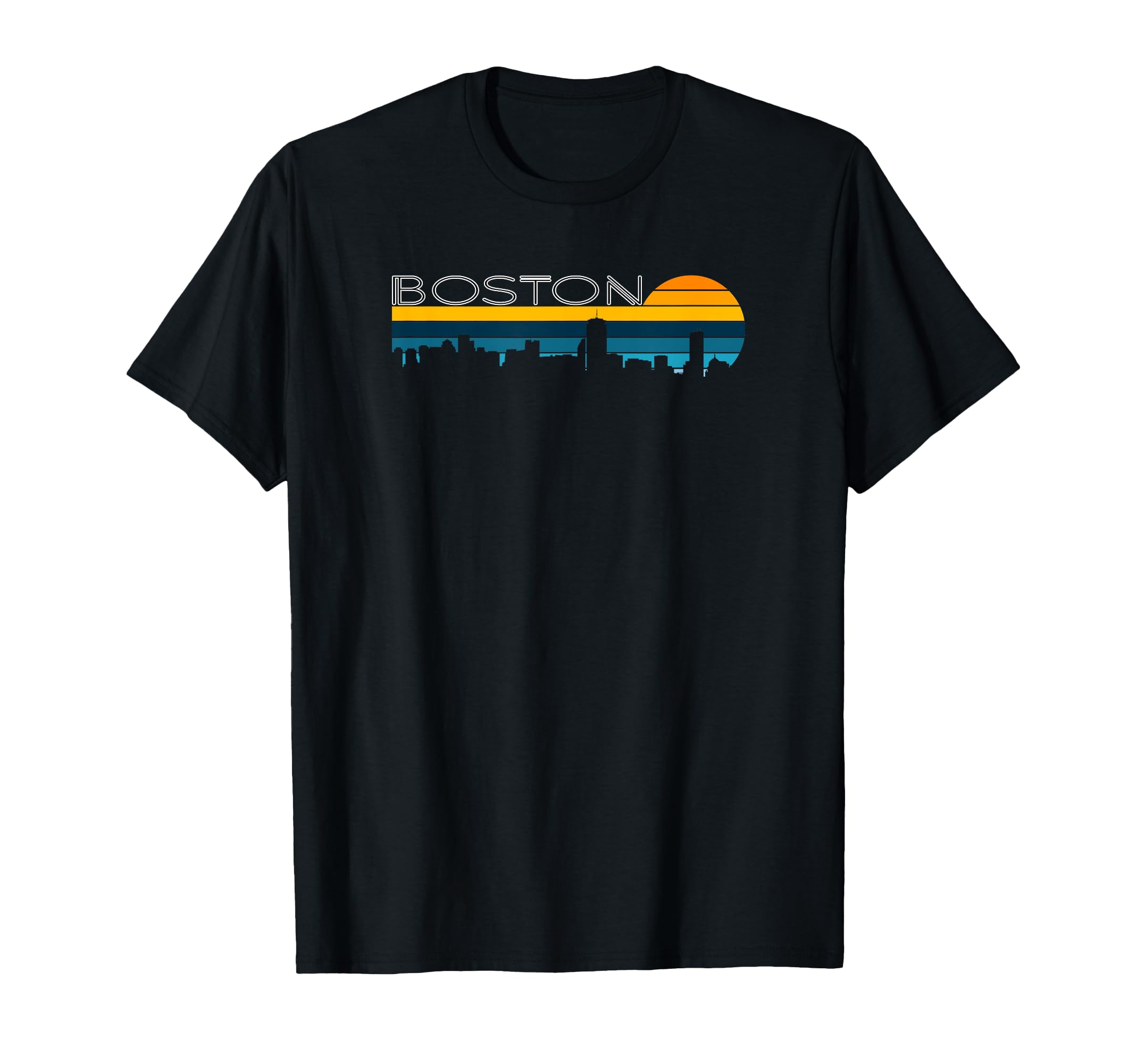 Boston Skyline Sunset Boston Cityscape T-Shirt - Trendy Graphic Men Women - T-Shirt, Sweatshirt, Hoodie