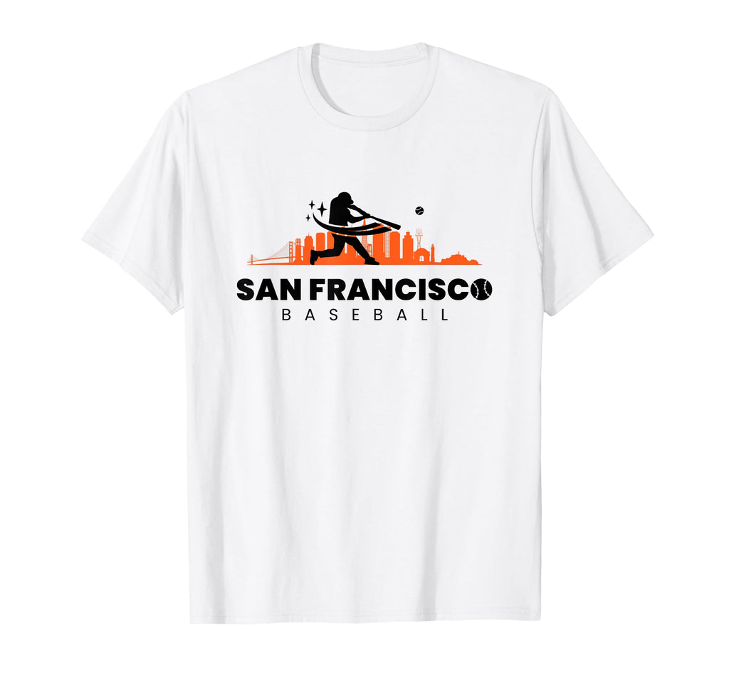 San Francisco Baseball Player T-Shirt - Custom Art Print Men Women - T-Shirt, Sweatshirt, Hoodie
