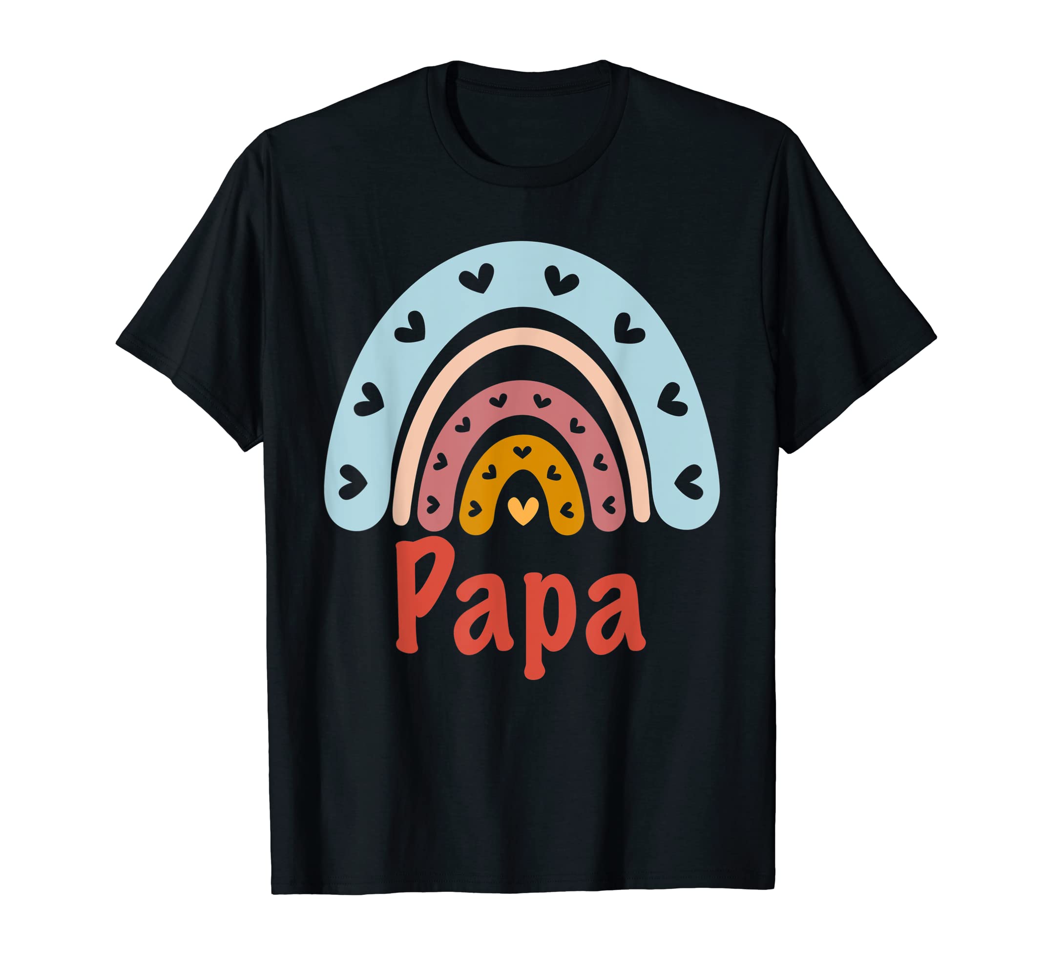 Papa Birthday Rainbow Boho Papa T-Shirt - Custom Art Print for Adults - T-Shirt, Sweatshirt, Hoodie