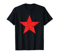 Red Distressed Star Nostalgia Punk T-Shirt - Aesthetic Graphic for Adults - T-Shirt, Sweatshirt, Hoodie