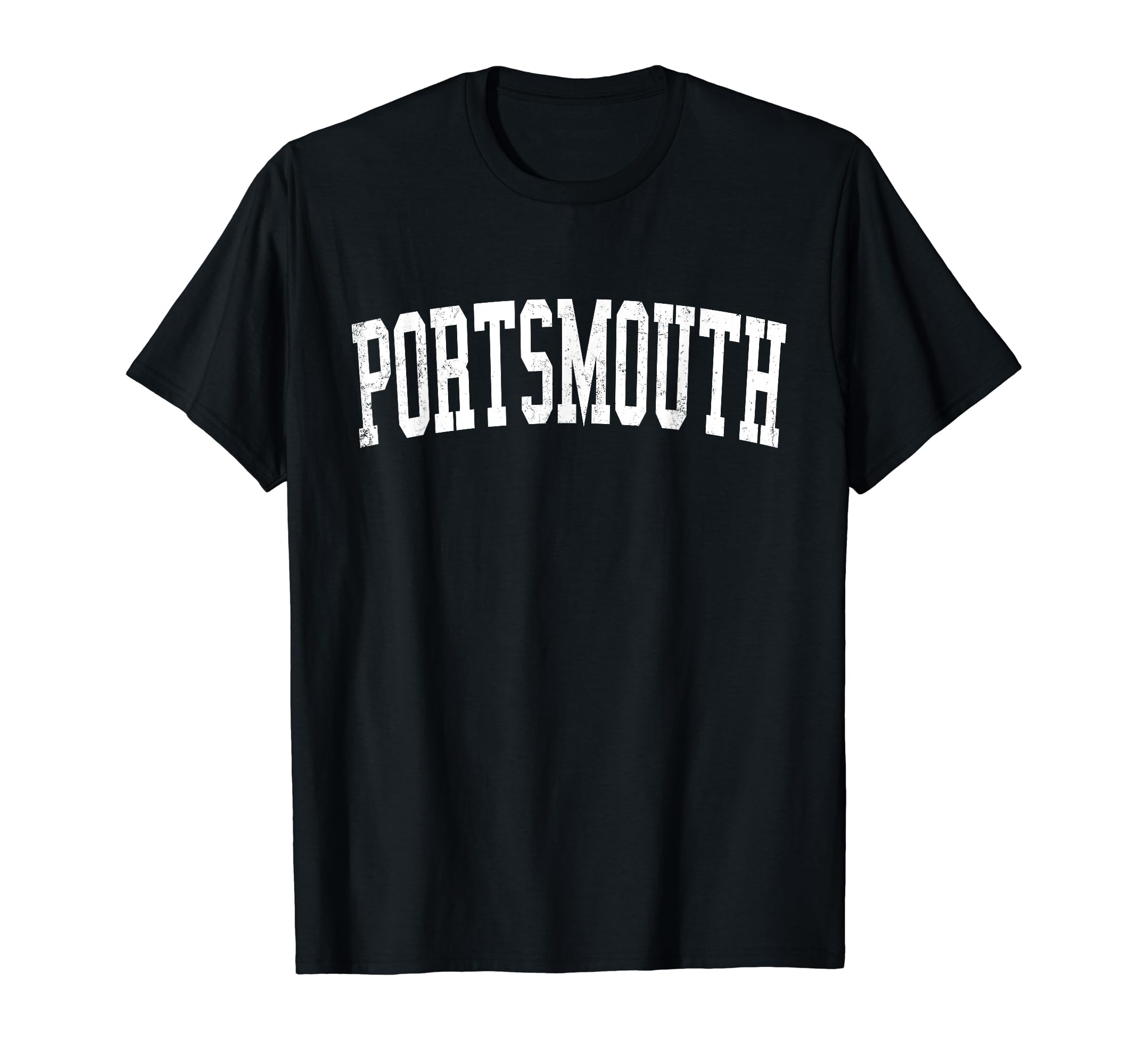 Portsmouth Oh Distressed White Varsity T-Shirt - Streetwear Style Unisex - T-Shirt, Sweatshirt, Hoodie