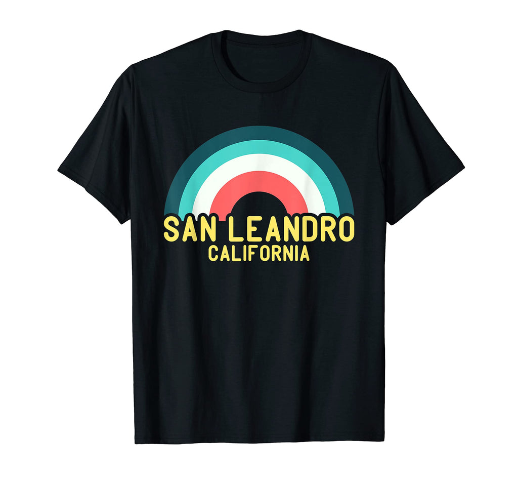 San Leandro California Rainbow T-Shirt - Minimalist Print for Adults - T-Shirt, Sweatshirt, Hoodie