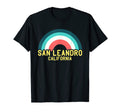 San Leandro California Rainbow T-Shirt - Minimalist Print for Adults - T-Shirt, Sweatshirt, Hoodie