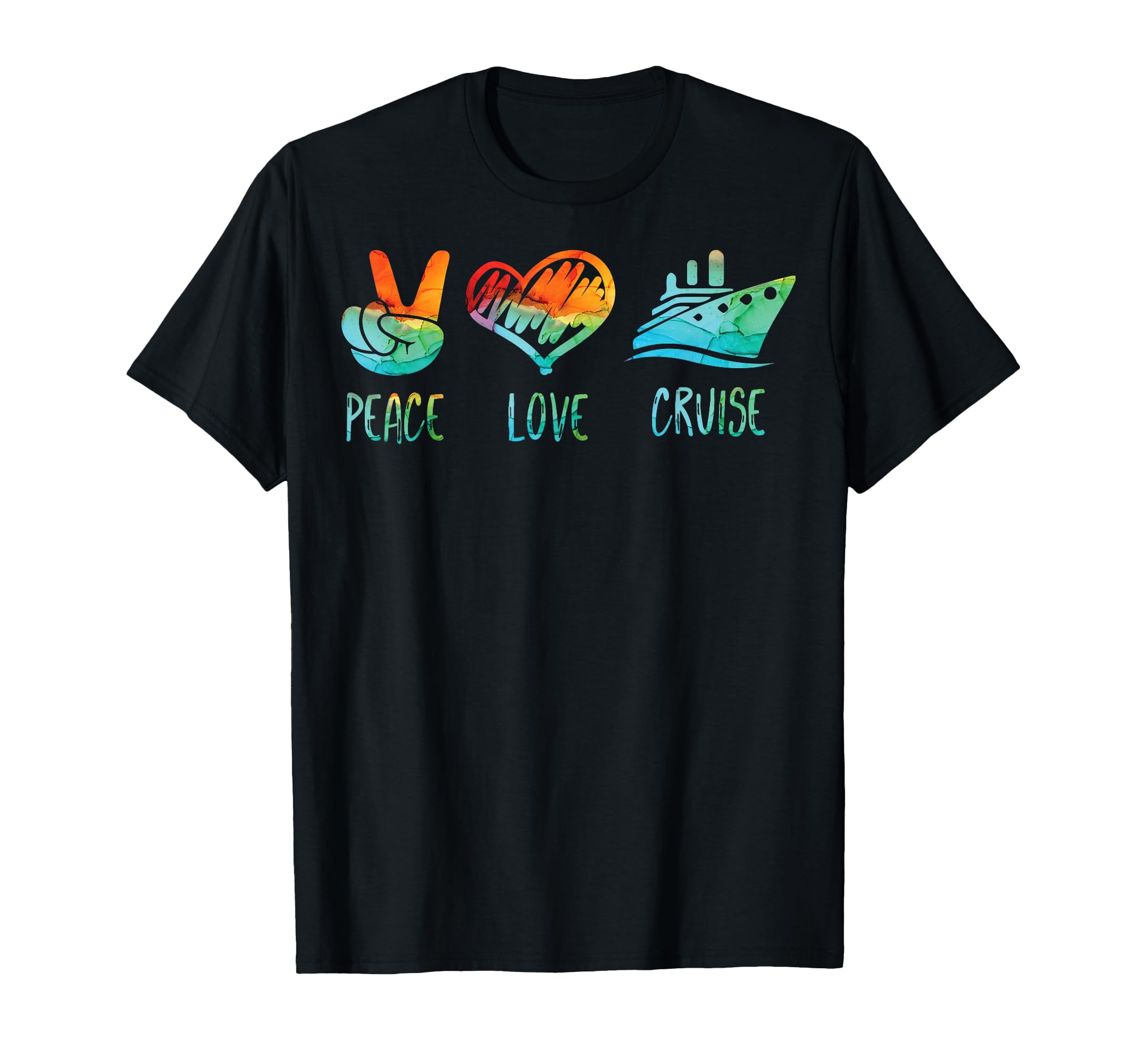 Peace Love And Cruise Ship T-Shirt - Minimalist Print Unisex - T-Shirt, Sweatshirt, Hoodie