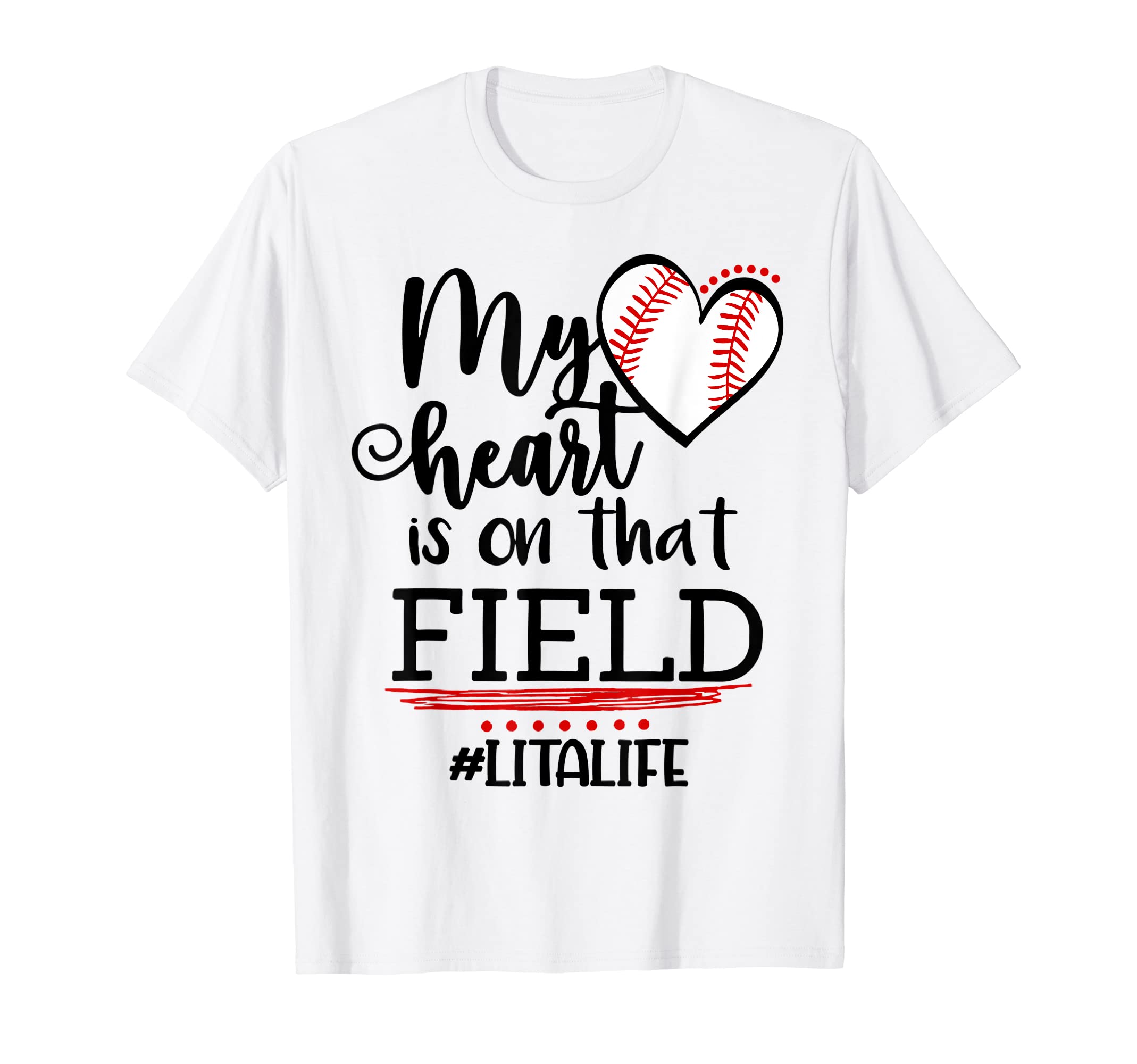 My Heart Is That Field Ballpark Mama T-Shirt - Custom Art Print Men Women - T-Shirt, Sweatshirt, Hoodie