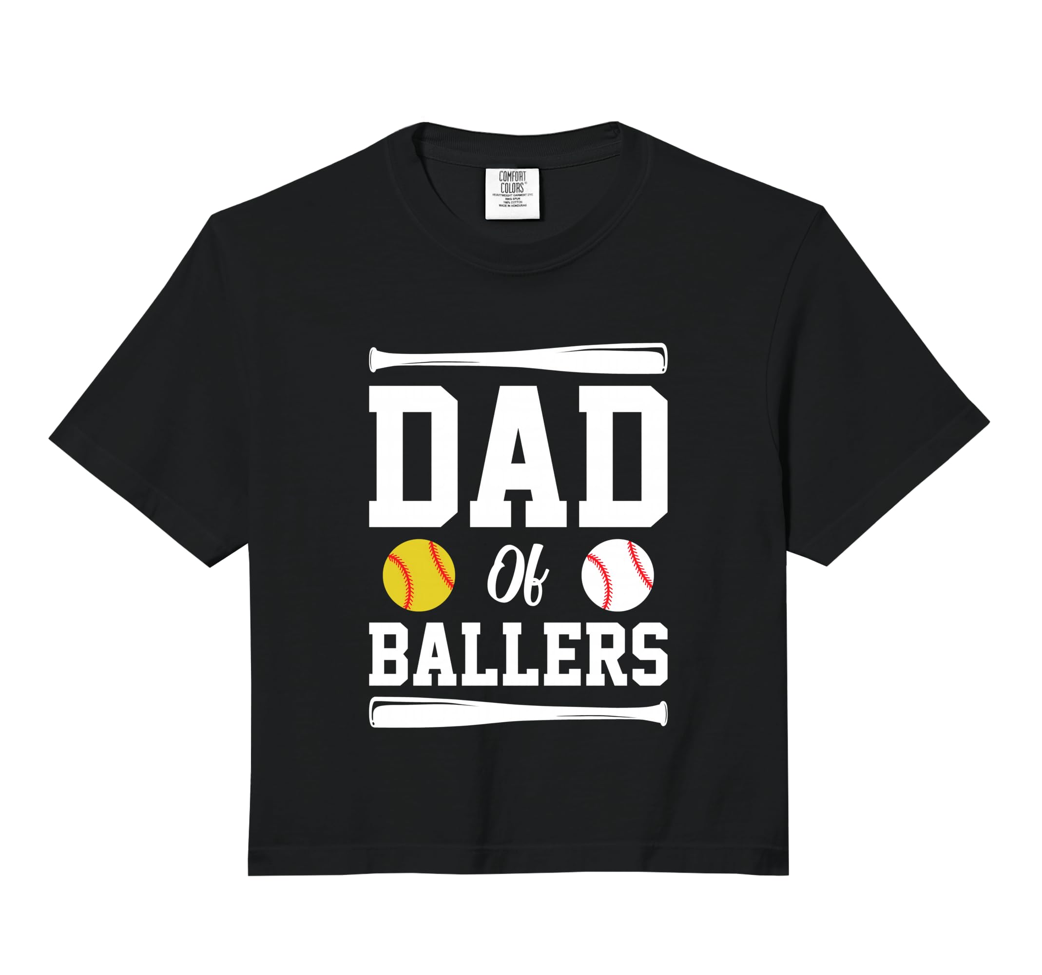 Dad Ballers Fathers Day Gift Softball Dad Hoodie - Minimalist Print Unisex - T-Shirt, Sweatshirt, Hoodie
