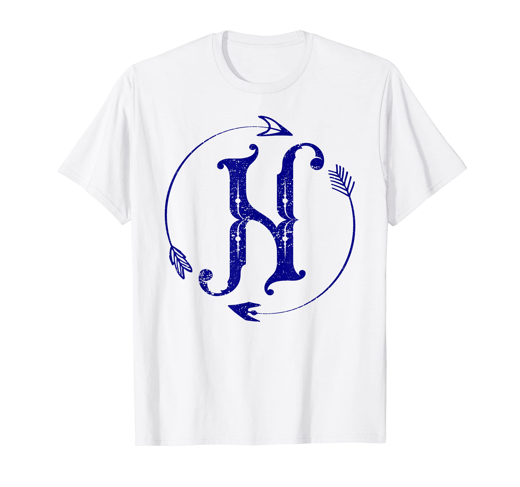 Initial H Monogram Boho Name Letter T-Shirt - Fun Novelty Design Men Women - T-Shirt, Sweatshirt, Hoodie