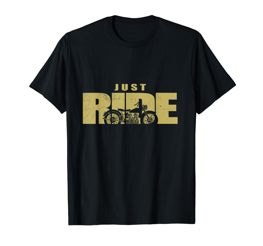 Just Ride Funny Motorcycle Bikers Gift T-Shirt - Minimalist Print Men Women - T-Shirt, Sweatshirt, Hoodie