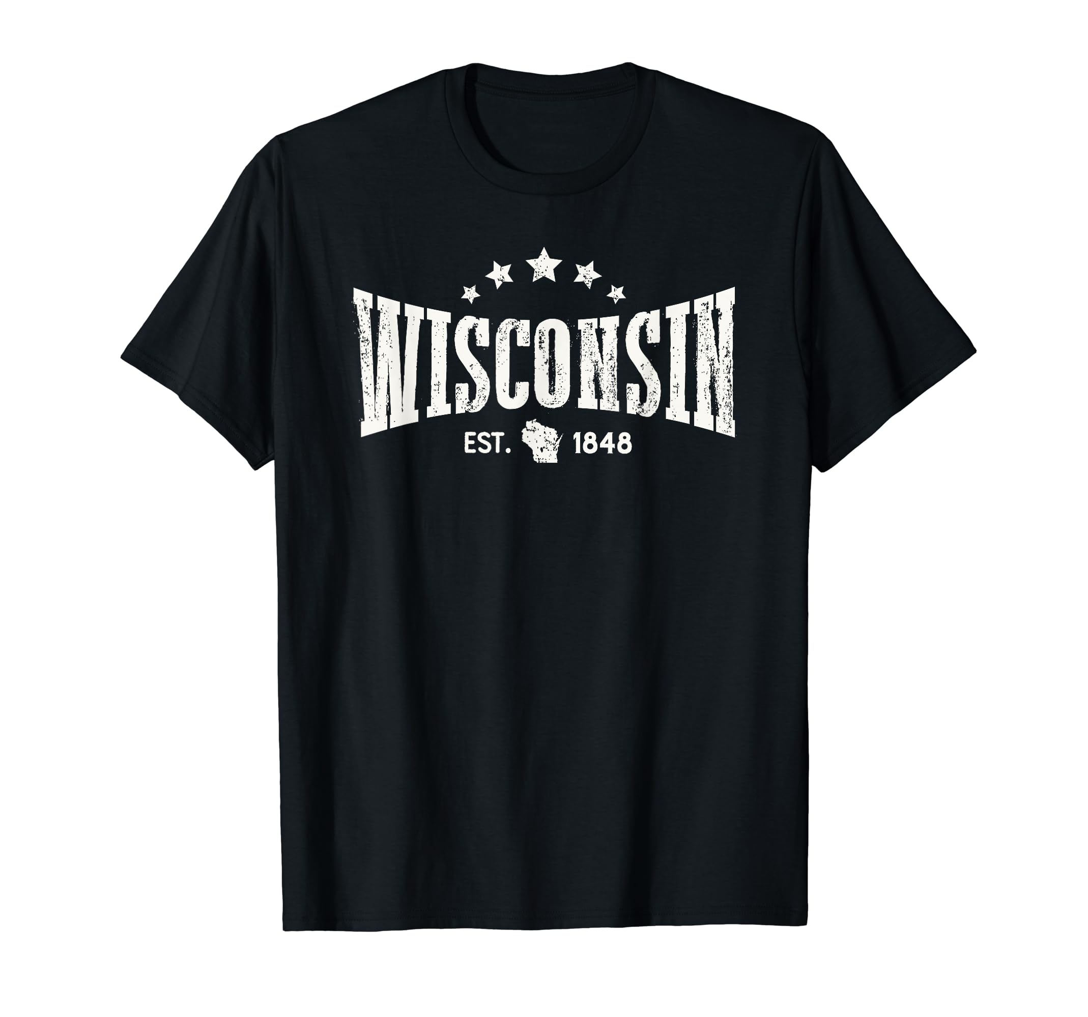 Womens Wisconsin Distressed Rodeo Home T-Shirt - Unique Graphic for Adults - T-Shirt, Sweatshirt, Hoodie
