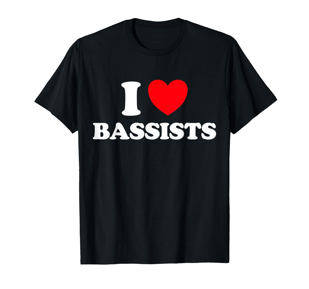 Bassist Heart Funny Band Bass T-Shirt - Minimalist Print for Adults - T-Shirt, Sweatshirt, Hoodie