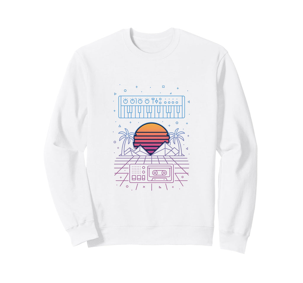 80S Synthwave Sweatshirt - Minimalist Print Men Women - T-Shirt, Sweatshirt, Hoodie