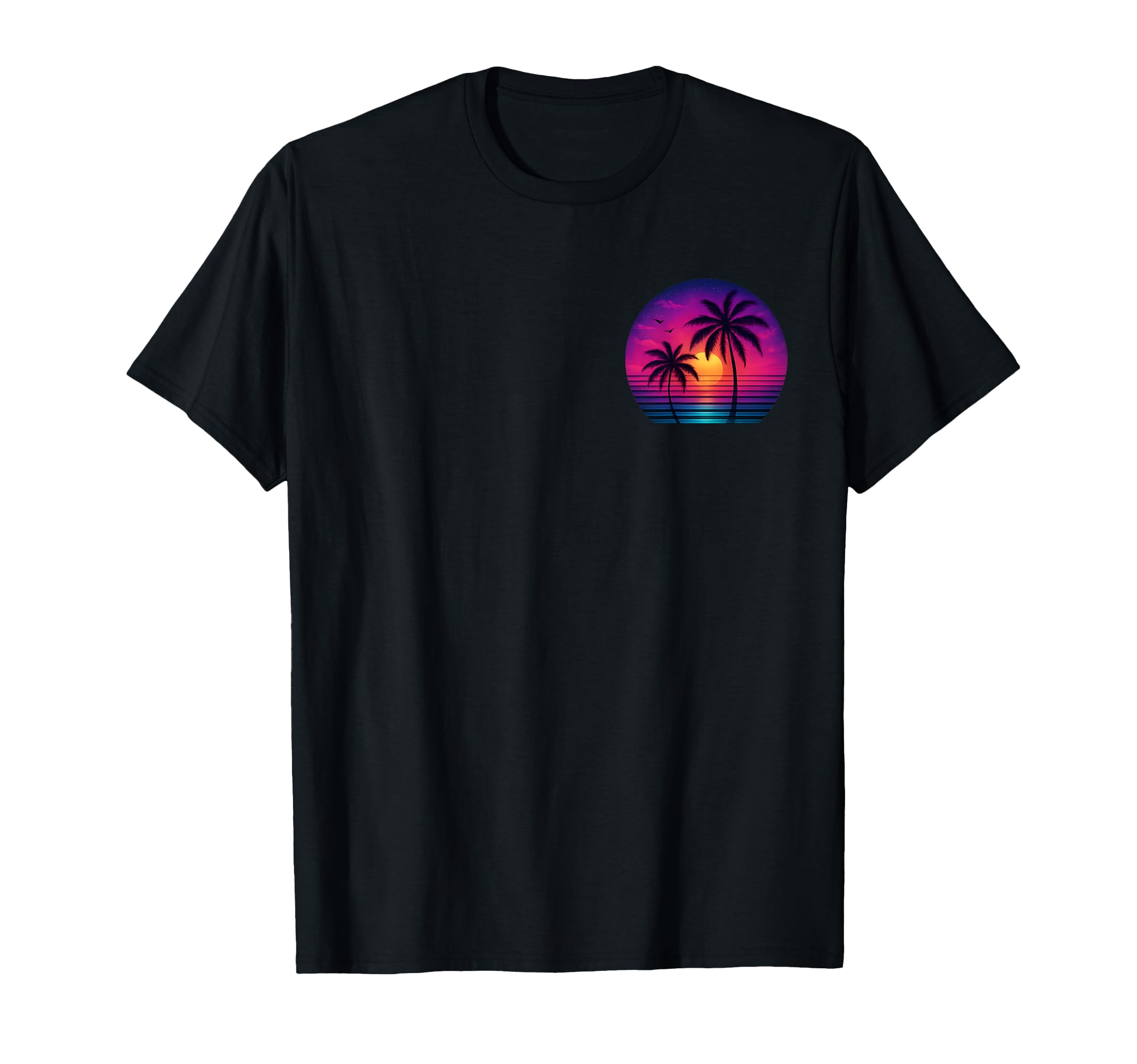 Vibrant Tropical Summer Sunset T-Shirt - Fun Novelty Design for Adults - T-Shirt, Sweatshirt, Hoodie