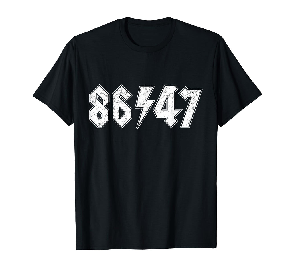 8647 80S Lightning Bolt Rock 86 47 T-Shirt - Fun Novelty Design for Adults - T-Shirt, Sweatshirt, Hoodie