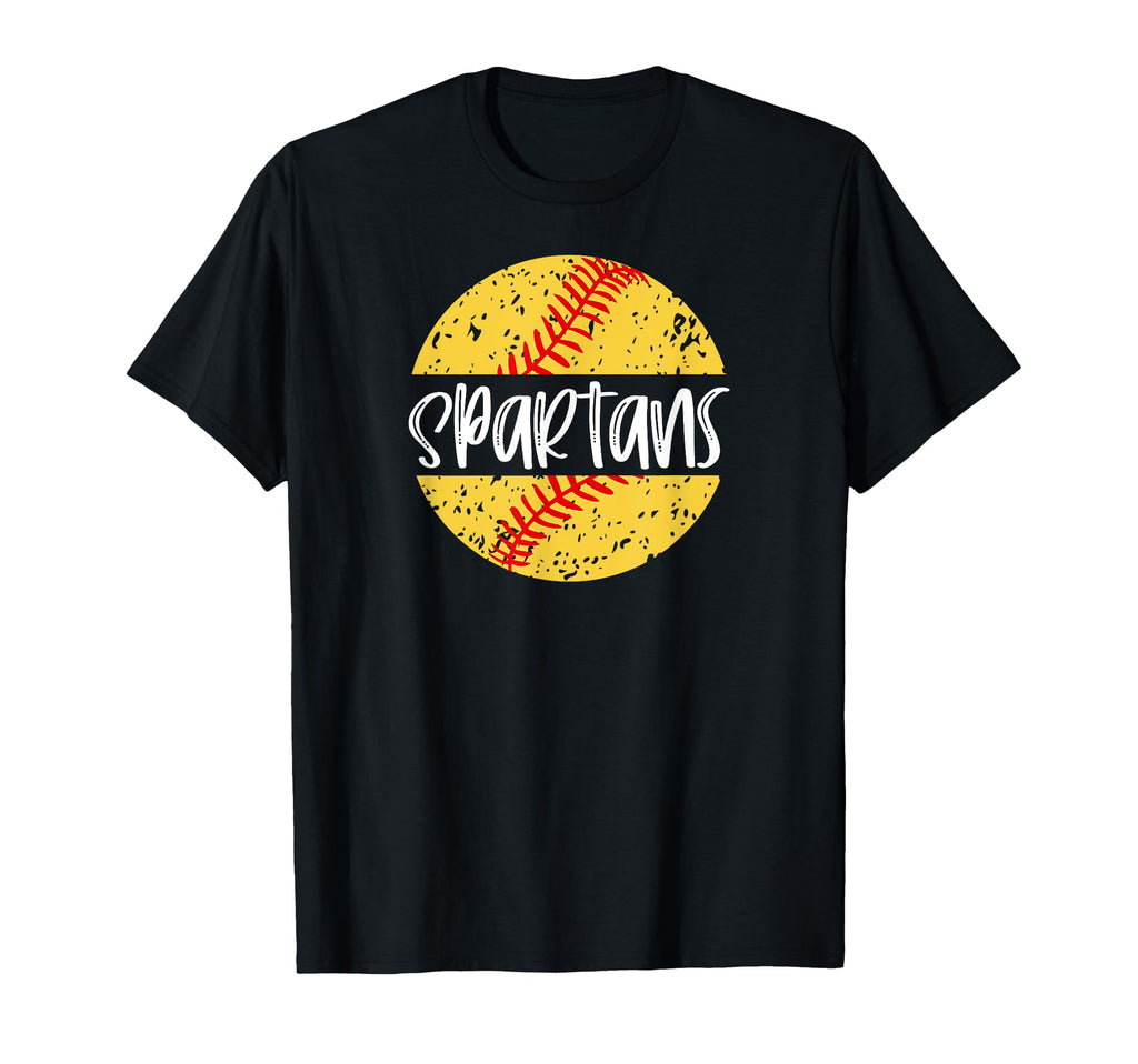 Spartans Softball Team Mascot School T-Shirt - Streetwear Style for Adults - T-Shirt, Sweatshirt, Hoodie