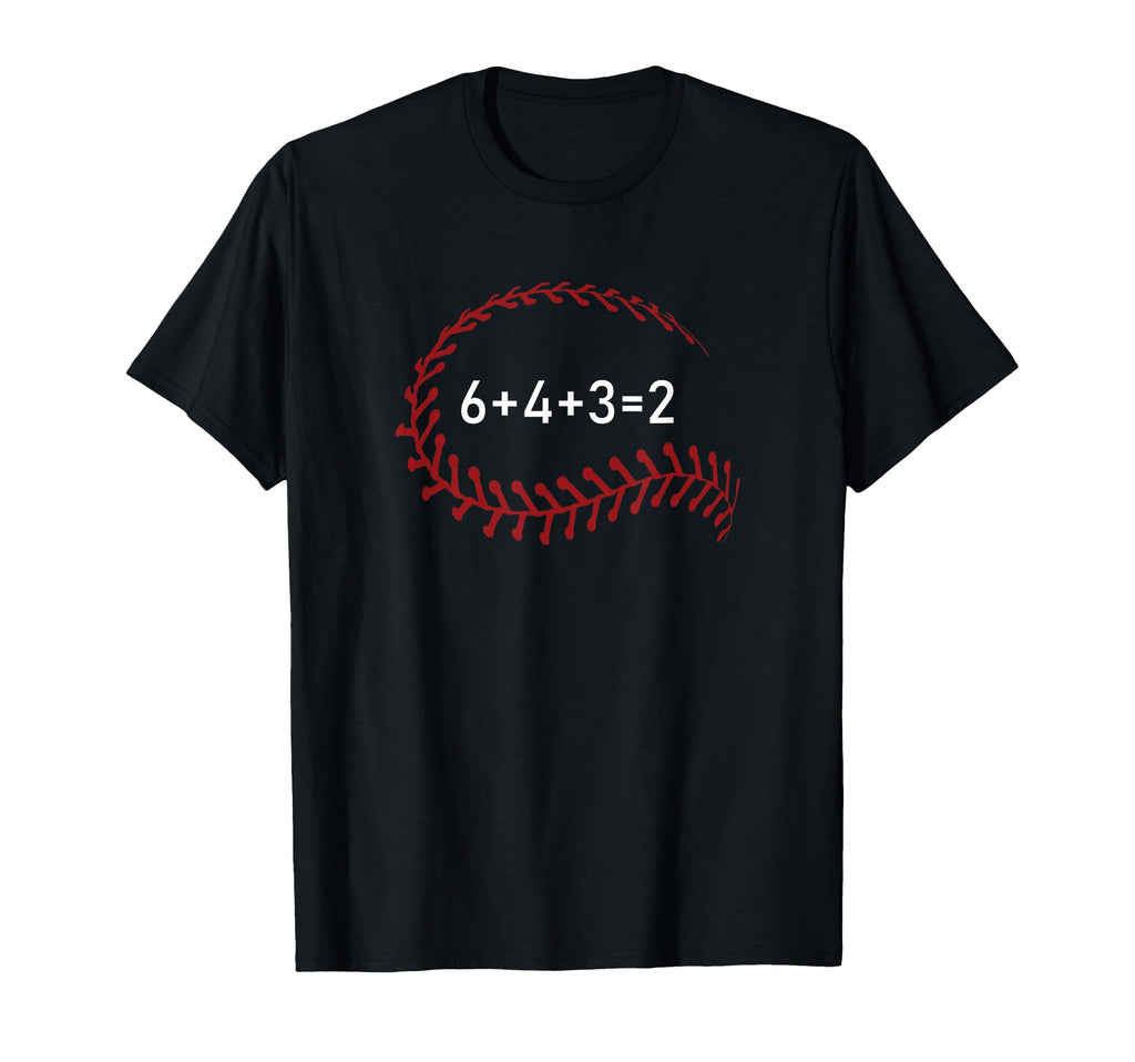 6 4 3 2 Double Play Baseball Math T-Shirt - Minimalist Print Unisex - T-Shirt, Sweatshirt, Hoodie