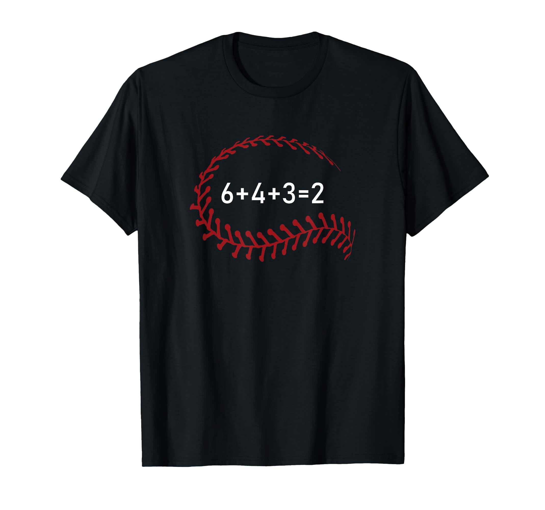 6 4 3 2 Double Play Baseball Math T-Shirt - Minimalist Print Unisex - T-Shirt, Sweatshirt, Hoodie