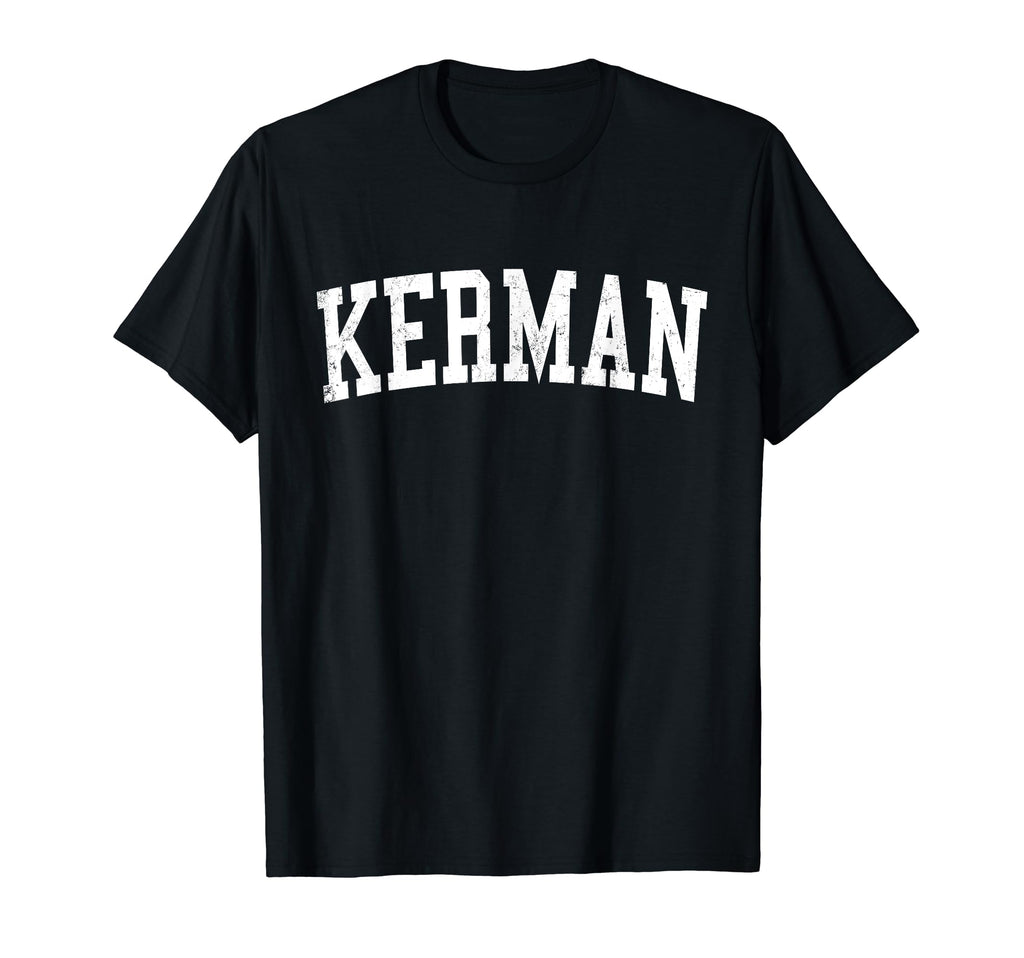 Kerman Ca Distressed White Varsity T-Shirt - Aesthetic Graphic Men Women - T-Shirt, Sweatshirt, Hoodie