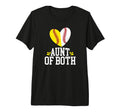 Aunt Both Heart Softball Baseball T-Shirt - Custom Art Print for Adults - T-Shirt, Sweatshirt, Hoodie