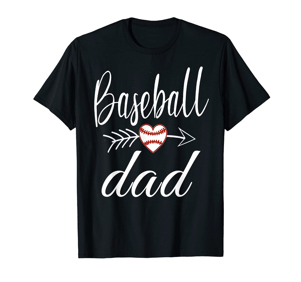 Baseball Dad Heart Baseball Lovers T-Shirt - Aesthetic Graphic for Adults - T-Shirt, Sweatshirt, Hoodie