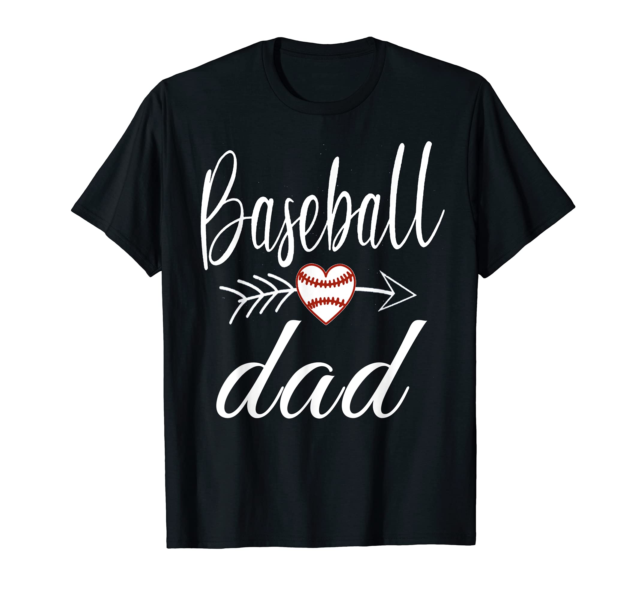 Baseball Dad Heart Baseball Lovers T-Shirt - Aesthetic Graphic for Adults - T-Shirt, Sweatshirt, Hoodie