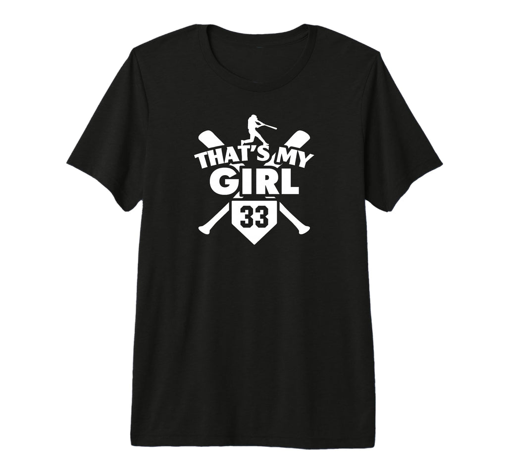Baseball Mom Dad Thats My 33 T-Shirt - Casual Everyday Wear Unisex - T-Shirt, Sweatshirt, Hoodie