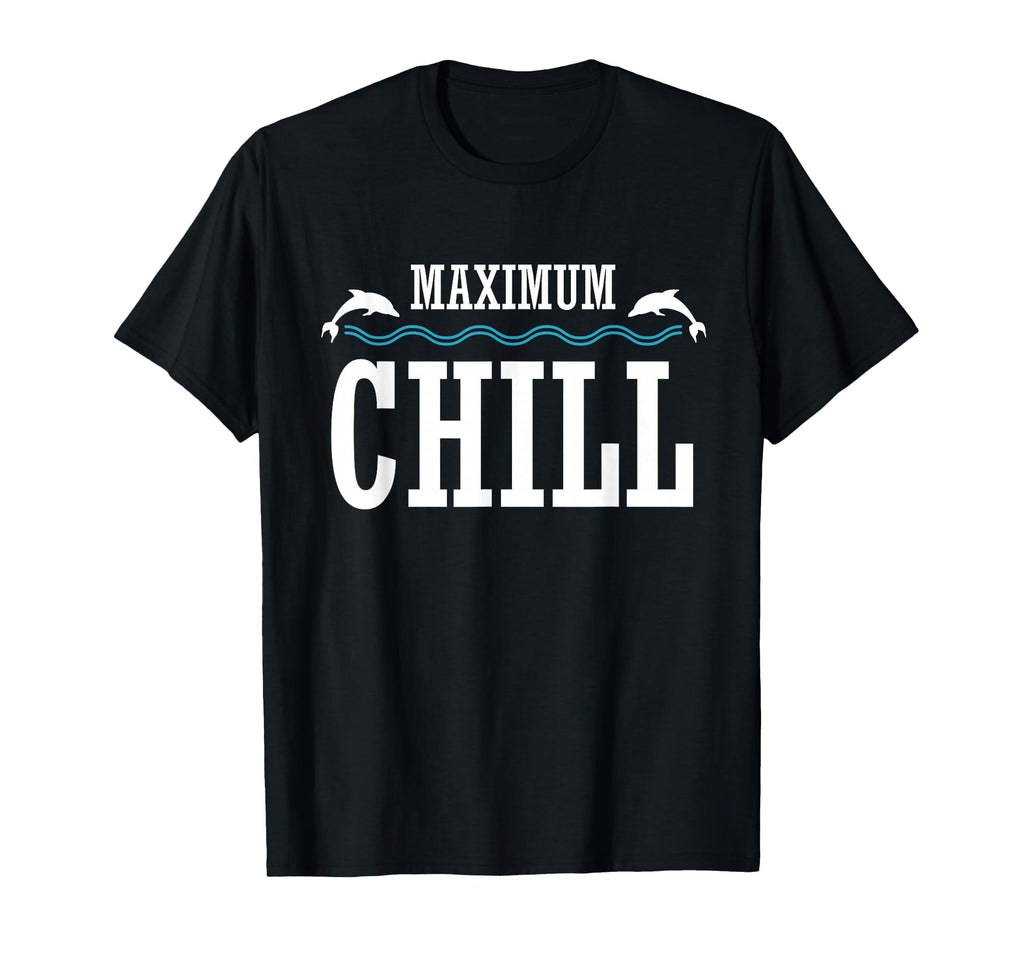 Maximum Chill Summer Dolphin Vaporwave T-Shirt - Unique Graphic for Adults - T-Shirt, Sweatshirt, Hoodie