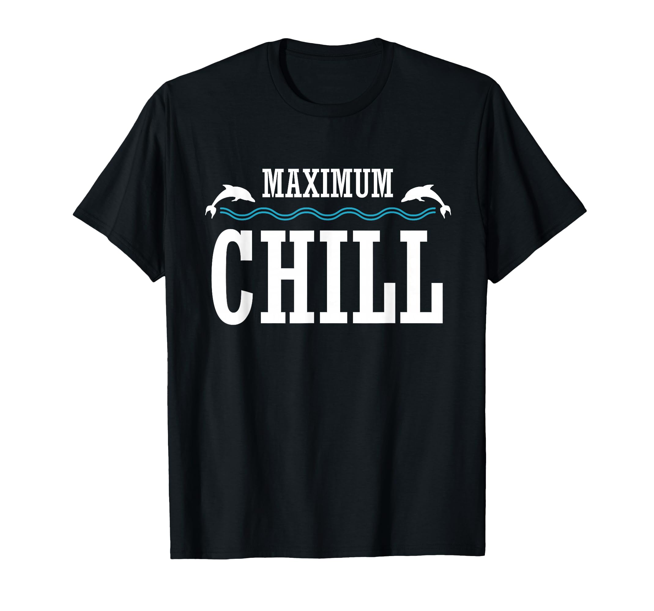 Maximum Chill Summer Dolphin Vaporwave T-Shirt - Unique Graphic for Adults - T-Shirt, Sweatshirt, Hoodie