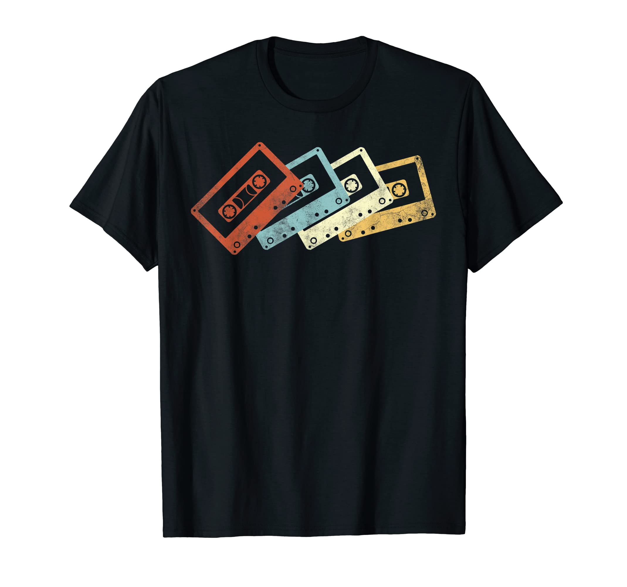Mixtape Cassette Distressed T-Shirt - Graphic Print for Adults - T-Shirt, Sweatshirt, Hoodie