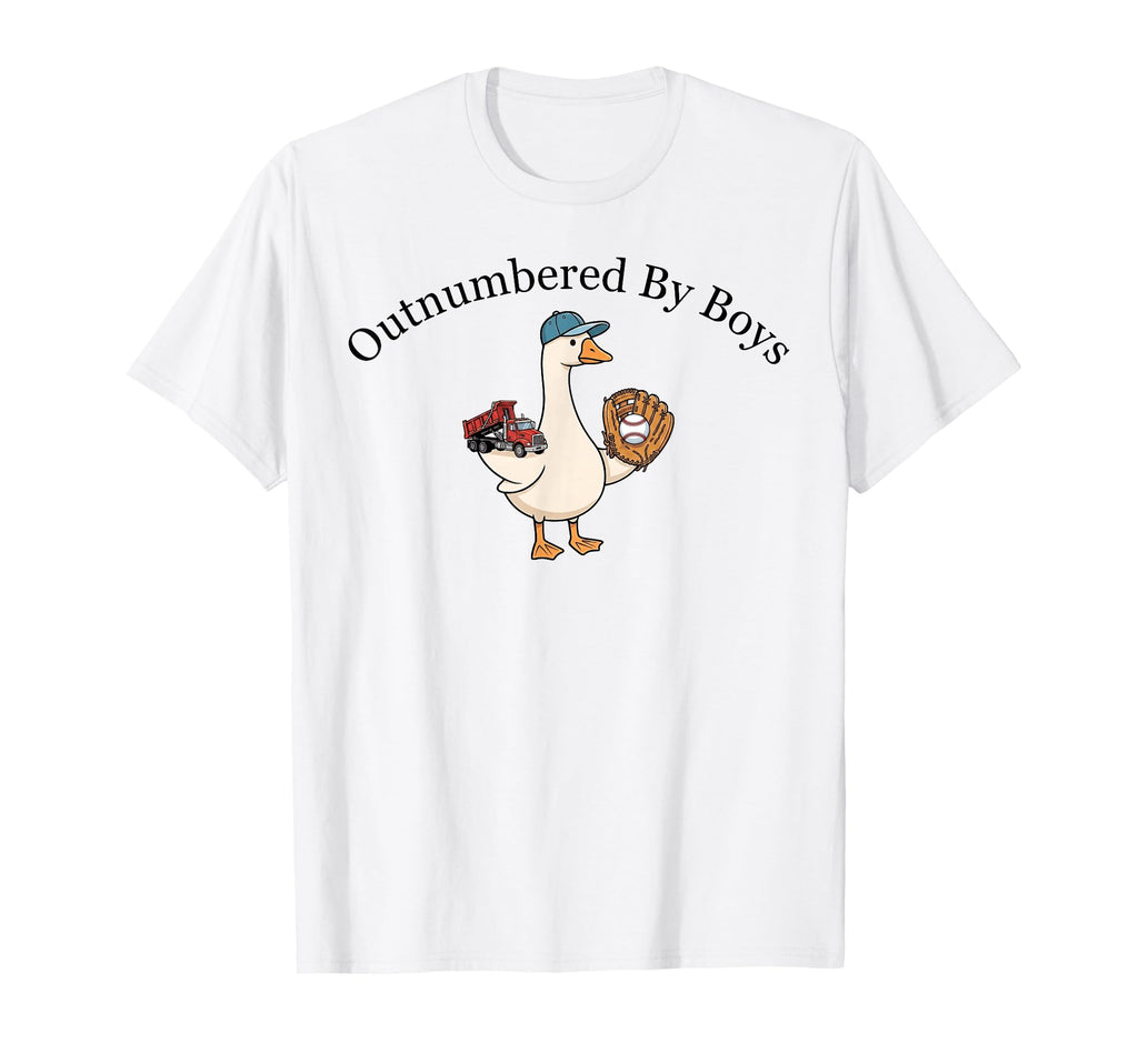 Outnumbered Baseball Funny Mom T-Shirt - Casual Everyday Wear for Adults - T-Shirt, Sweatshirt, Hoodie