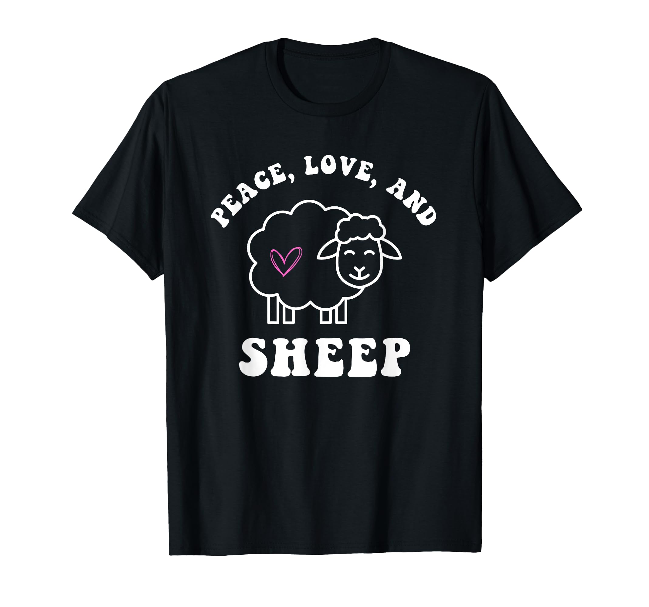 Peace Love And Sheep Farm Animal Womens T-Shirt - Graphic Print Men Women - T-Shirt, Sweatshirt, Hoodie