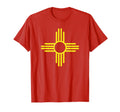 New Mexico Flag Zia Sun Distressed T-Shirt - Minimalist Print Men Women - T-Shirt, Sweatshirt, Hoodie
