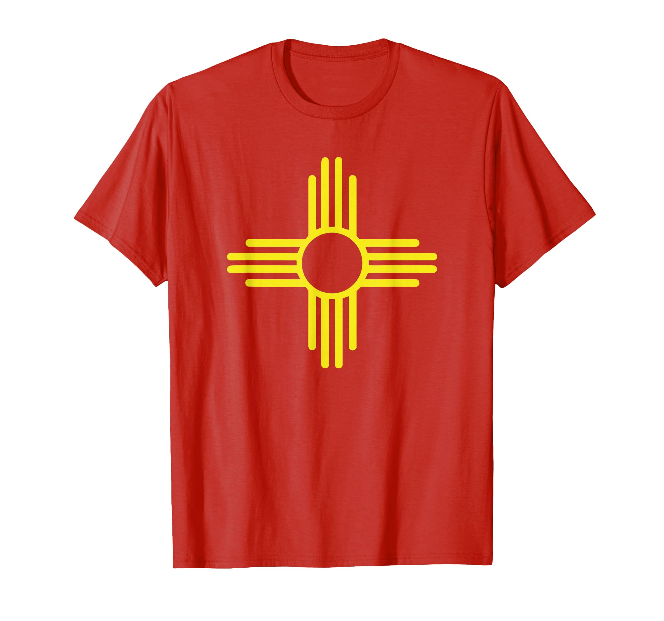 New Mexico Flag Zia Sun Distressed T-Shirt - Minimalist Print Men Women - T-Shirt, Sweatshirt, Hoodie